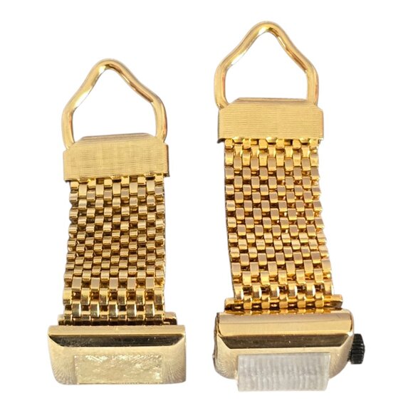 Vintage Swank Date-O-Matic Calendar Cufflinks Gold Tone Wrap Around 1970-71 - Picture 3 of 10